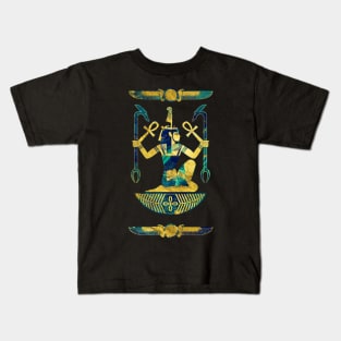 Egyptian  Gold and Blue Marble Ornament Kids T-Shirt